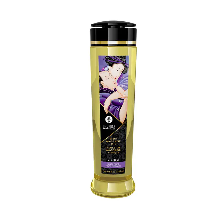 Масажна олія Shunga Libido – Exotic Fruit (240 мл) натуральна зволожувальна - Master