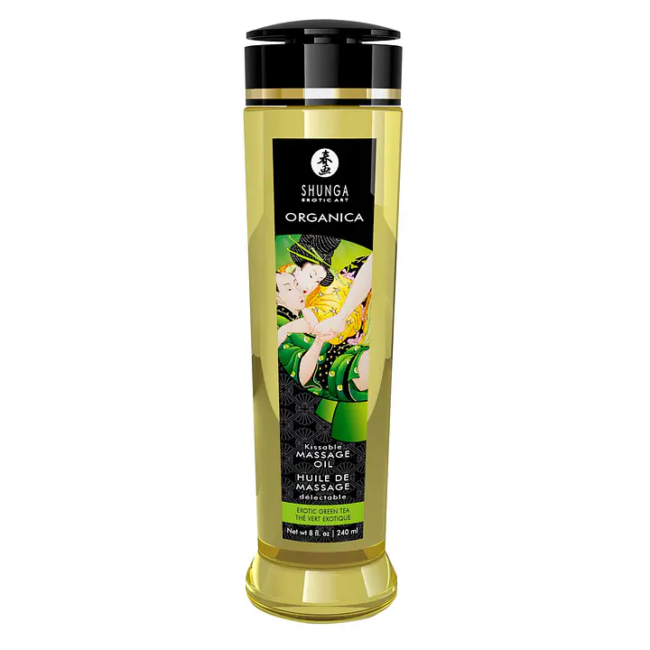 Органічна масажна олія Shunga ORGANICA – Exotic green tea (240 мл) з вітаміном Е - Master