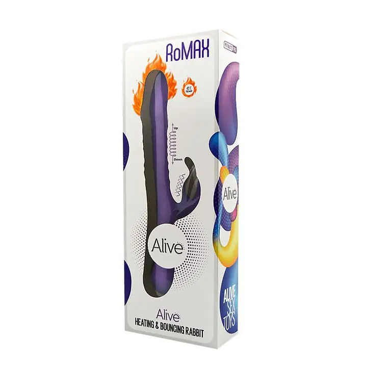 Вібратор-кролик з підігрівом і ротацією Alive RoMAX Purple - Master