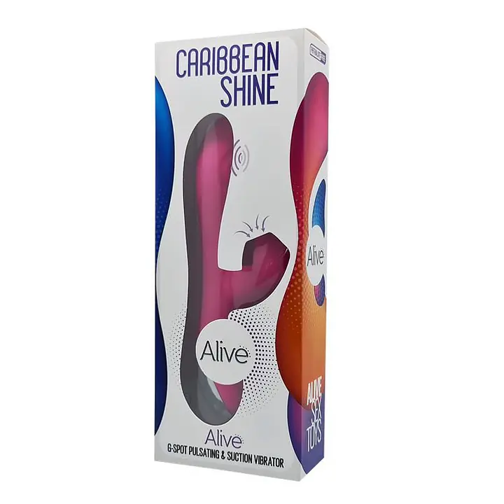 Вібратор-кролик 3 в 1 з вакуумом і пульсівною стимуляцією точки G Alive Caribbean Shine Magenta - Master