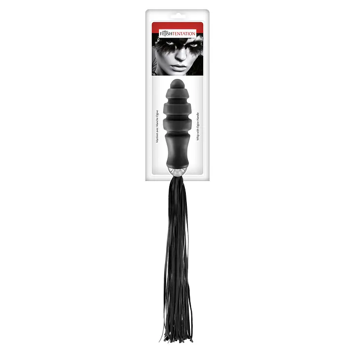 Флогер з ручкою для проникнення Fetish Tentation Whip with Ogive Handle - Master