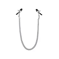 Затискачі для сосків з ланцюжком Feral Feelings - Nipple clamps Classic, срібло/чорний - Master