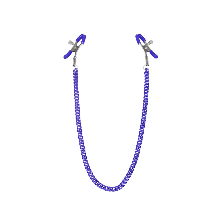 Затискачі для сосків з ланцюжком Feral Feelings - Nipple clamps Classic, фіолетовий - Master