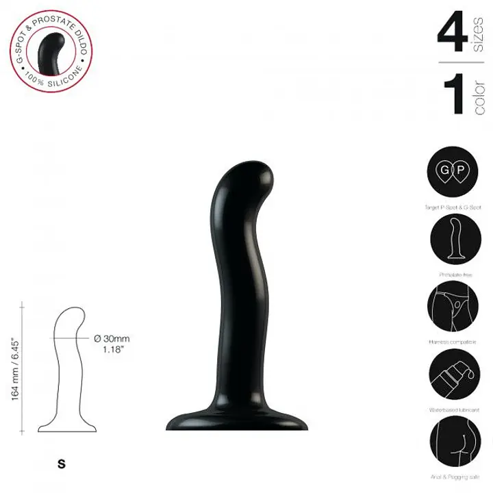 Насадка для страпона Strap-On-Me P&G-Spot Dildo,силікон, розмір S - Master