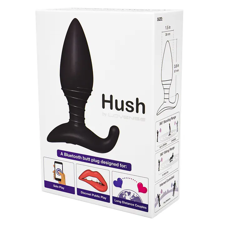 Анальна смарт вібропробка Lovense Hush, розмір S - Master