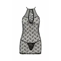 Напівпрозора сорочка Passion AZALIA CHEMISE L/XL, black - Master