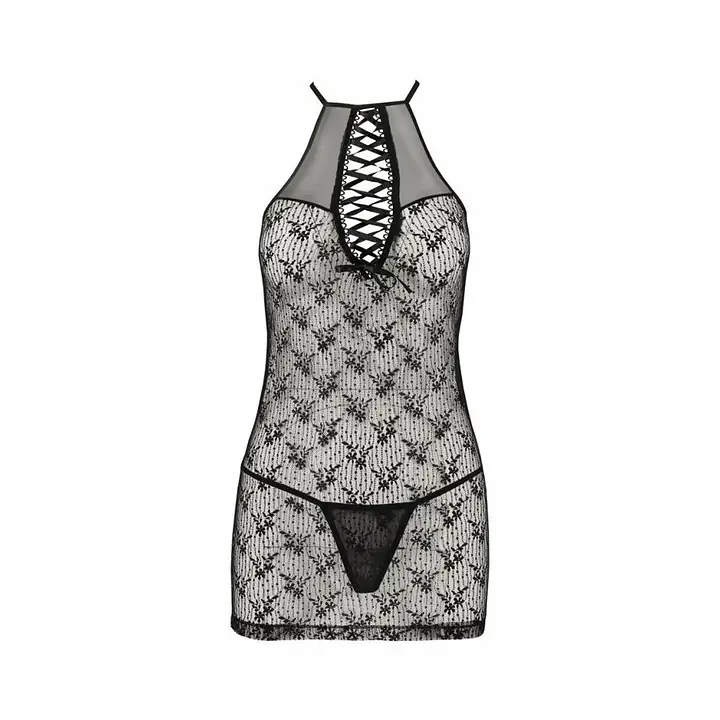 Напівпрозора сорочка Passion AZALIA CHEMISE XXL/XXXL, black - Master
