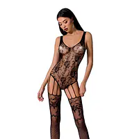 Ажурний бодістокінг з імітацією панчіх Passion BS074 black - Master