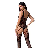 Ажурний бодістокінг з імітацією панчіх Passion BS074 black - Master