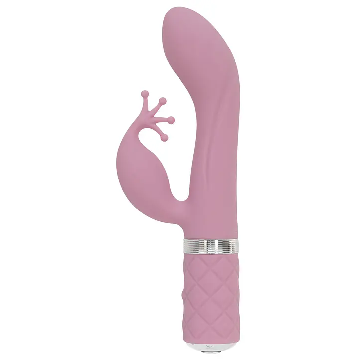 Розкішний вібратор-кролик Pillow Talk - Kinky Pink з кристалом Сваровські, потужний - Master
