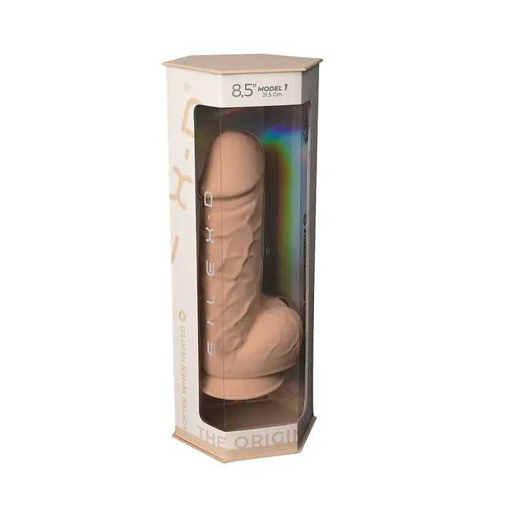 Фалоімітатор SilexD Norman Flesh (MODEL 4 size 8.5in), двошаровий, силікон + Silexpan, діаметр 5 см - Master