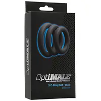 Набір ерекційних кілець Doc Johnson OptiMALE 3 C-Ring Set Thick - Master