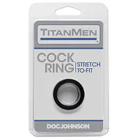 Ерекційне кільце Doc Johnson Titanmen Tools - Cock Ring - Black - Master