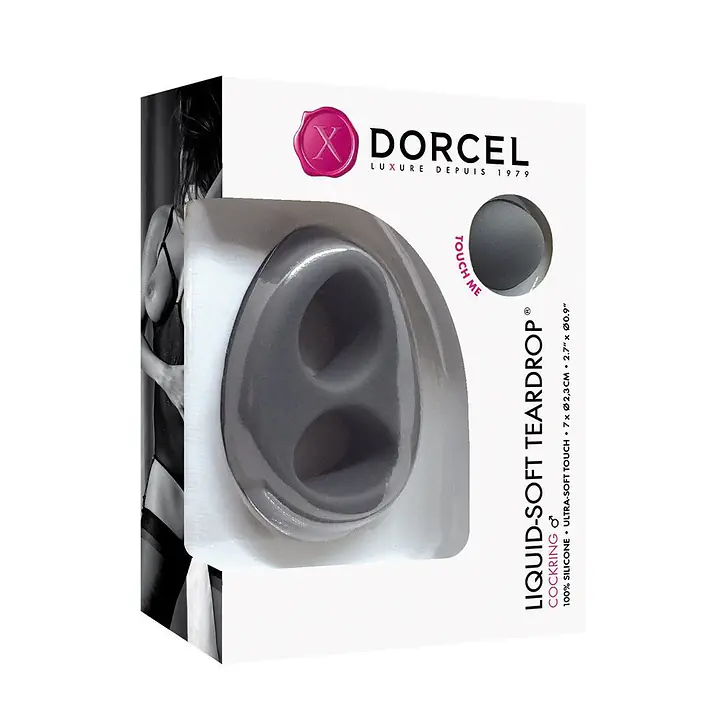 Ерекційне кільце Dorcel Liquid-Soft Teardrop для члена і мошонки, soft-touch силікон - Master