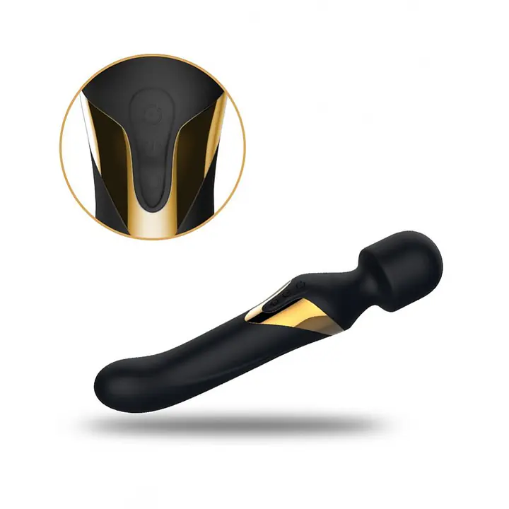 Вібромасажер 2в1 Dorcel Dual Orgasms Gold класичний масажер і вібратор з перлинним масажем - Master