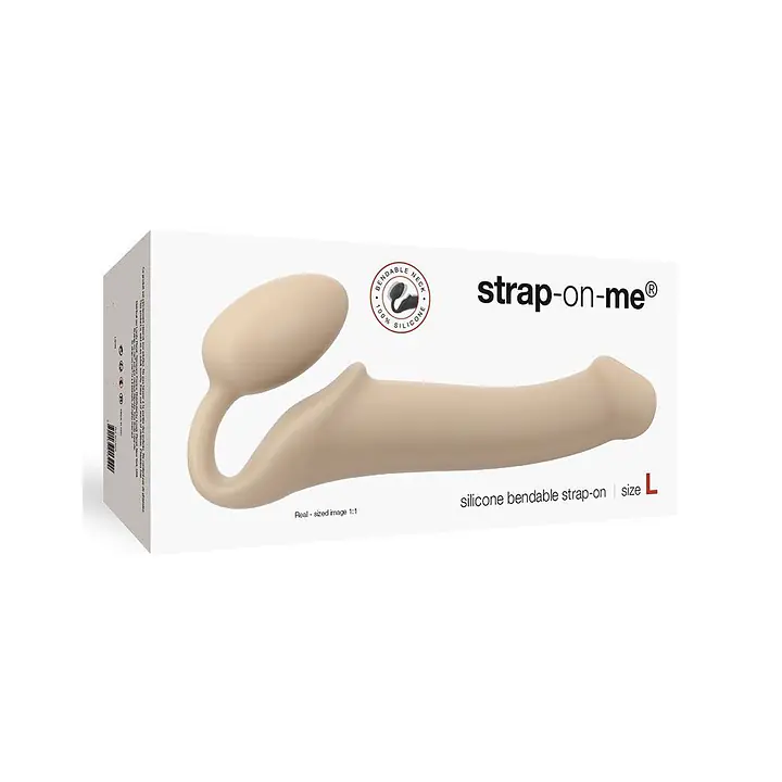 Безремінний страпон Strap-On-Me Flesh L, повністю регульований, діаметр 3,7 см - Master