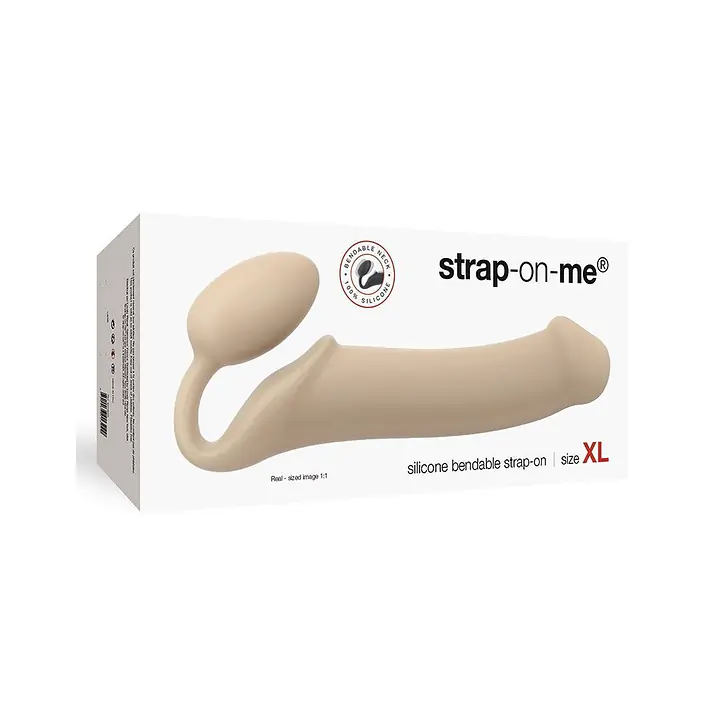 Безремінний страпон Strap-On-Me Flesh XL, повністю регульований, діаметр 4,5 см - Master