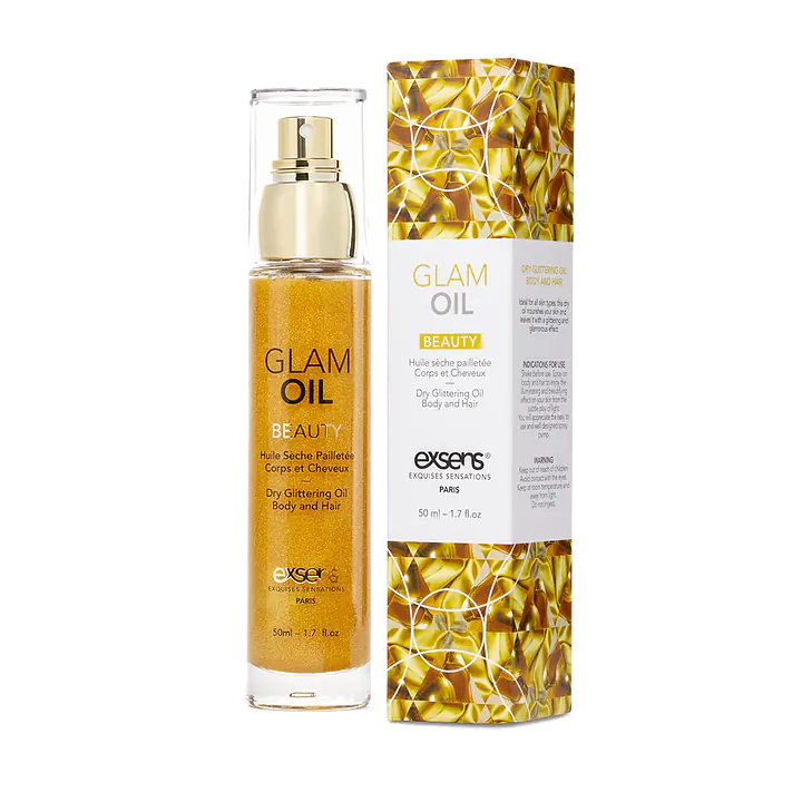 Олія для тіла з блиском EXSENS Glam Oil 50мл, з мигдальною олією, без парабенів і феноксіетанолу - Master