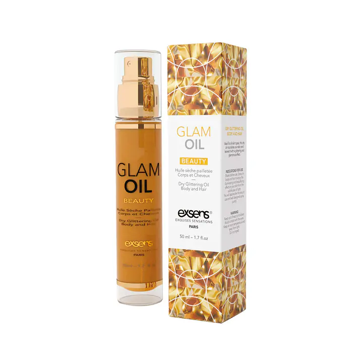 Олія для тіла з блиском EXSENS Glam Oil 50мл, з мигдальною олією, без парабенів і феноксіетанолу - Master