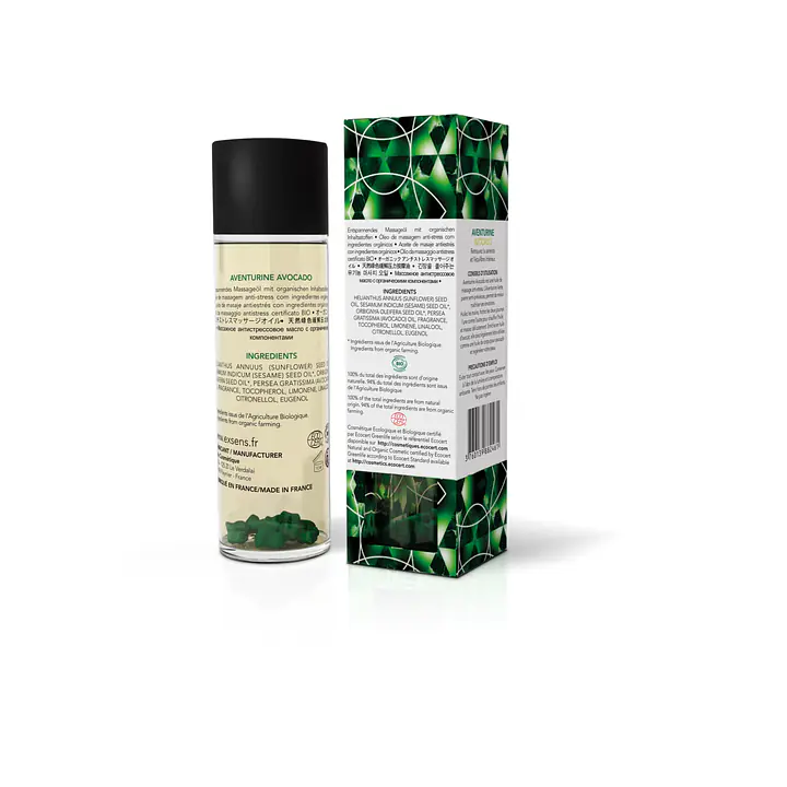Масажна олія EXSENS Aventurine Avocado (антистрес з авантюрином) 100мл, натуральна - Master