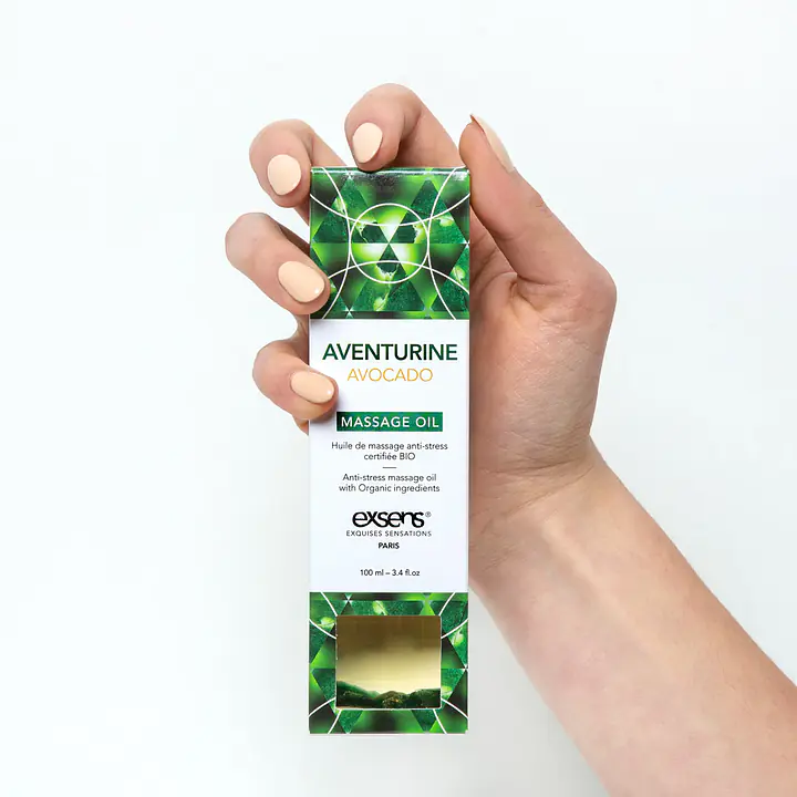 Масажна олія EXSENS Aventurine Avocado (антистрес з авантюрином) 100мл, натуральна - Master