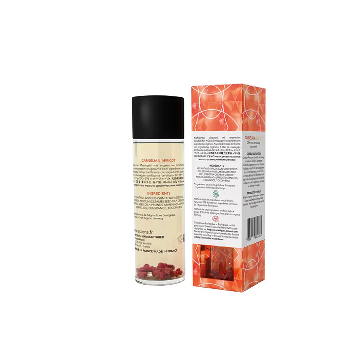 Масажна олія EXSENS Carnelian Apricot (бадьорна з сердоліком) 100мл, натуральна - Master