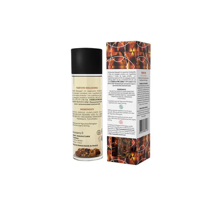 Масажна олія EXSENS Tiger Eye Macadamia (захист з тигровим оком) 100мл, натуральна - Master