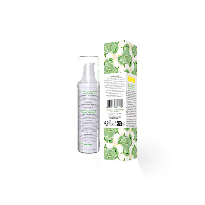 Масажна олія EXSENS Organic Spear Mint 50мл розігрівальна, без цукру, без парабенів, їстівна - Master