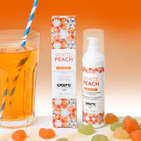 Масажна олія EXSENS Organic White Peach 50мл розігрівальна, без цукру, без парабенів, їстівна - Master