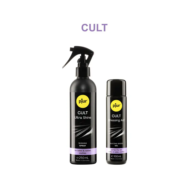 Змазка для латексу та гуми pjur Cult 100 мл, для полегшення надягання фетиш-вбрання на тіло - Master