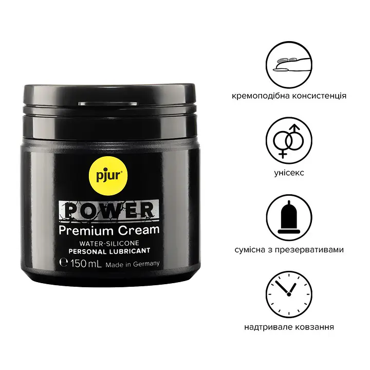 Густа змазка для фістингу та анального сексу pjur POWER Premium Cream 150 мл на гібридній основі - Master