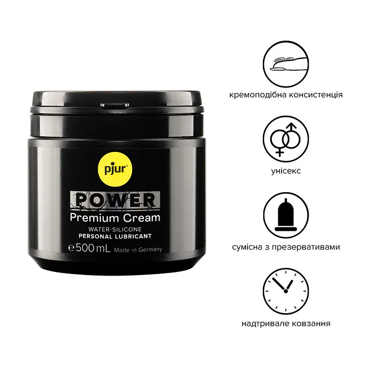 Густа змазка для фістингу та анального сексу pjur POWER Premium Cream 500 мл на гібридній основі - Master