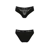 Трусики з широкою гумкою і мереживом Passion PS001 PANTIES L, black - Master