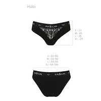 Трусики з широкою гумкою і мереживом Passion PS001 PANTIES L, black - Master