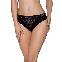 Трусики з широкою гумкою і мереживом Passion PS001 PANTIES M, black - Master