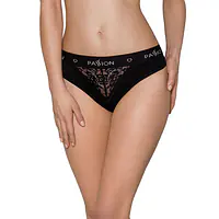 Трусики з широкою гумкою і мереживом Passion PS001 PANTIES S, black - Master