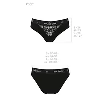 Трусики з широкою гумкою і мереживом Passion PS001 PANTIES S, black - Master
