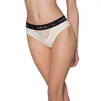 Трусики з широкою гумкою і мереживом Passion PS001 PANTIES L, ecru - Master