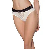 Трусики з широкою гумкою і мереживом Passion PS001 PANTIES M, ecru - Master