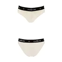 Трусики з широкою гумкою і мереживом Passion PS001 PANTIES M, ecru - Master