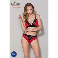 Трусики з широкою гумкою і мереживом Passion PS001 PANTIES L, red-black - Master