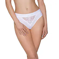Трусики з широкою гумкою і мереживом Passion PS001 PANTIES M, white - Master