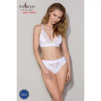 Трусики з широкою гумкою і мереживом Passion PS001 PANTIES S, white - Master