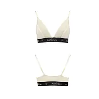 Еластичний топ з мереживом Passion PS001 TOP M, ecru - Master