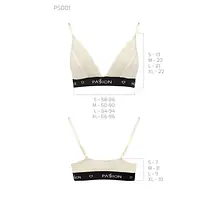Еластичний топ з мереживом Passion PS001 TOP M, ecru - Master