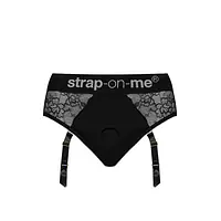 Мереживні труси для страпону з підв'язками для панчох Strap-On-Me DIVA HARNESS - M - Master