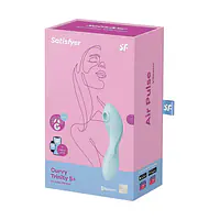 Вакуумний смарт-стимулятор із вібрацією Satisfyer Curvy Trinity 5 (Blue)  (м'ята упаковка!!!) - Master