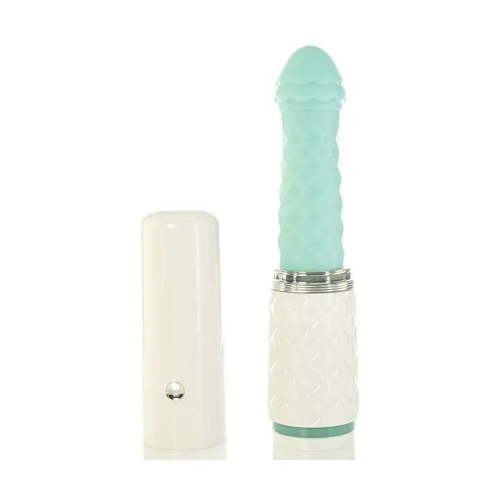 Розкішний вібратор-пульсатор Pillow Talk з присоскою - Feisty Thrusting Vibrator Teal - Master