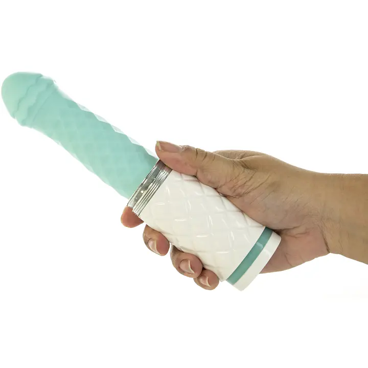 Розкішний вібратор-пульсатор Pillow Talk з присоскою - Feisty Thrusting Vibrator Teal - Master