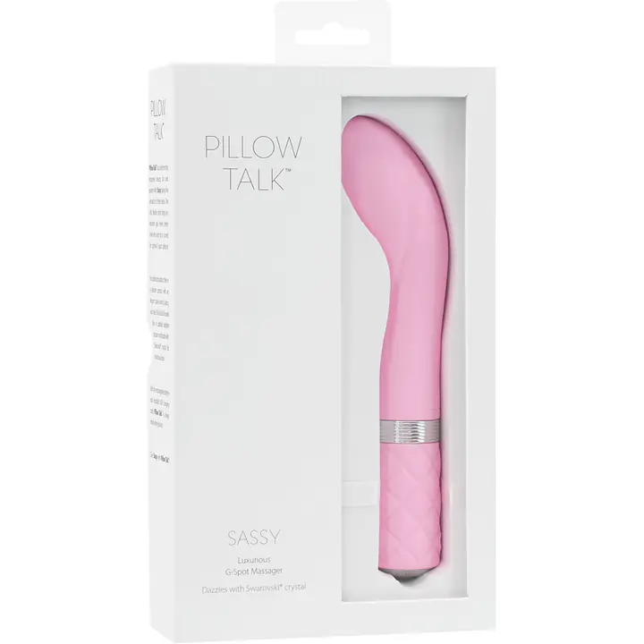 Розкішний вібратор Pillow Talk - Sassy Pink з кристалом Сваровські для точки G, подарункова упаковка - Master